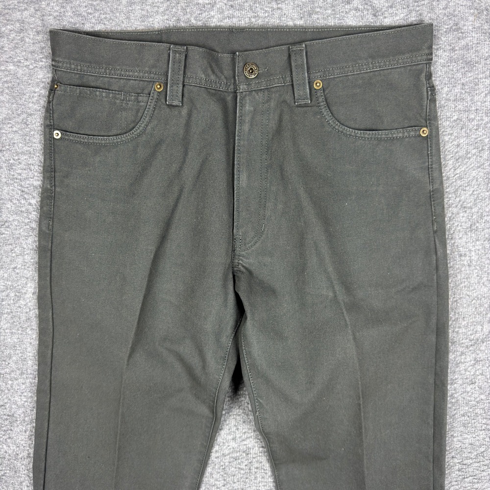 Filson Dry Tin Cloth Pants Mens 32x35 Raven Grey 11.5 Ounce Chino Work Outdoor